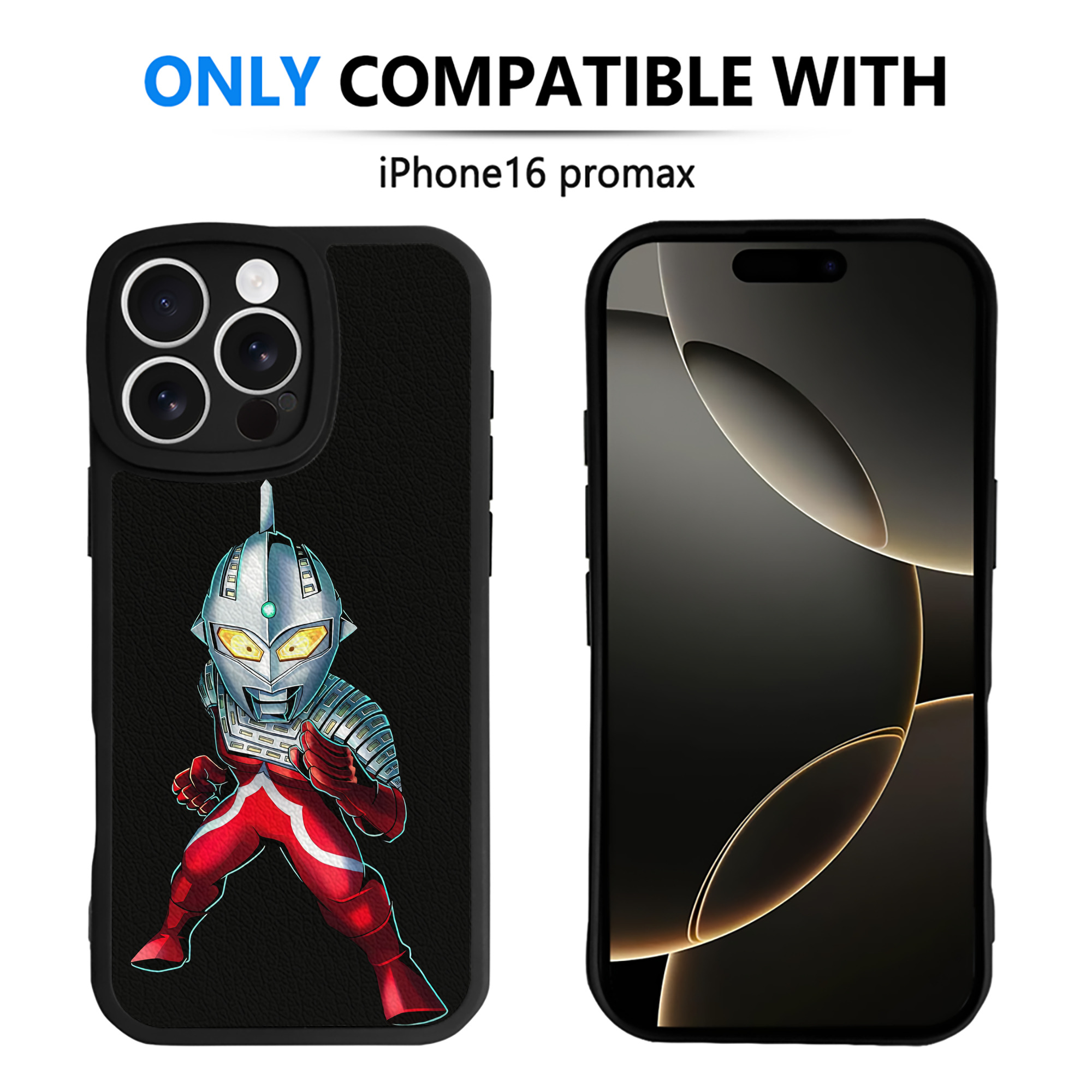 （画像用） ウルトラマン Ultraman 【iPhone 16シリーズ対応】シリコンスマホケース（レザー調） 材質：シリコン